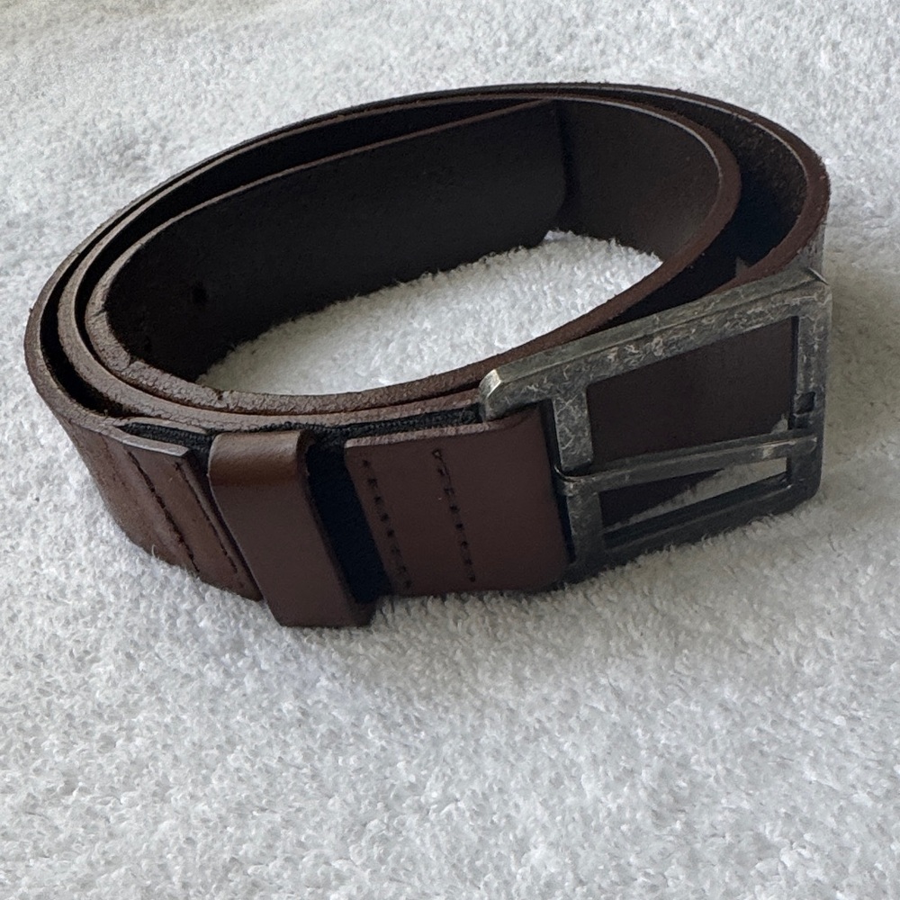 Arcade Dark Brown Men's Belt with Silver Buckle Padre